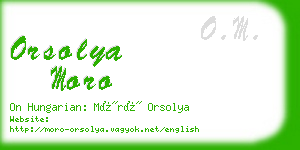 orsolya moro business card