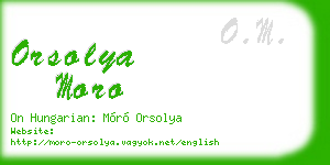 orsolya moro business card